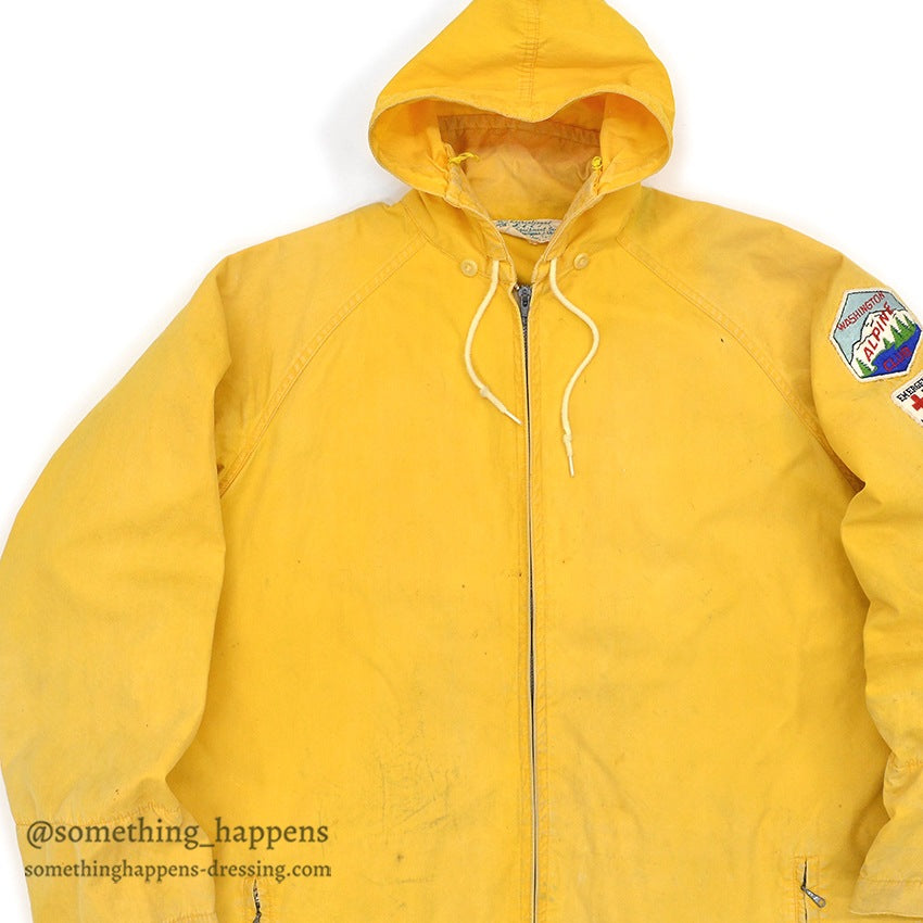 1960's REI ALPINE PATROL VENTILE PARKA / YELLOW...