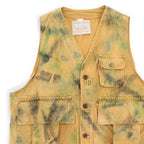 1970's STORM-PRUF HAND PAINT CAMO HUNTING VEST...