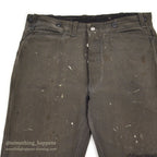 1940's CAN'T BUST'EM WW2 BLACK FRISCO PANTS / CROPPED ... W32