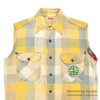 1950's PILGRIM BLOCK PLAID FLANNEL VEST / CUT OFF ...