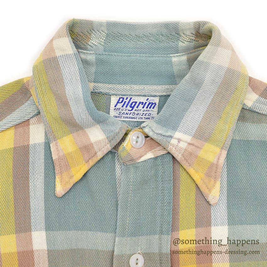 1950's PILGRIM HEAVY FLANNEL SHIRT / PERFECT COLOR COMBO...