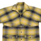 1940's~ YELLOW / BLACK PLAID DOUBLE MACKINAW WOOL JACKET / VERY RARE COLOR ...