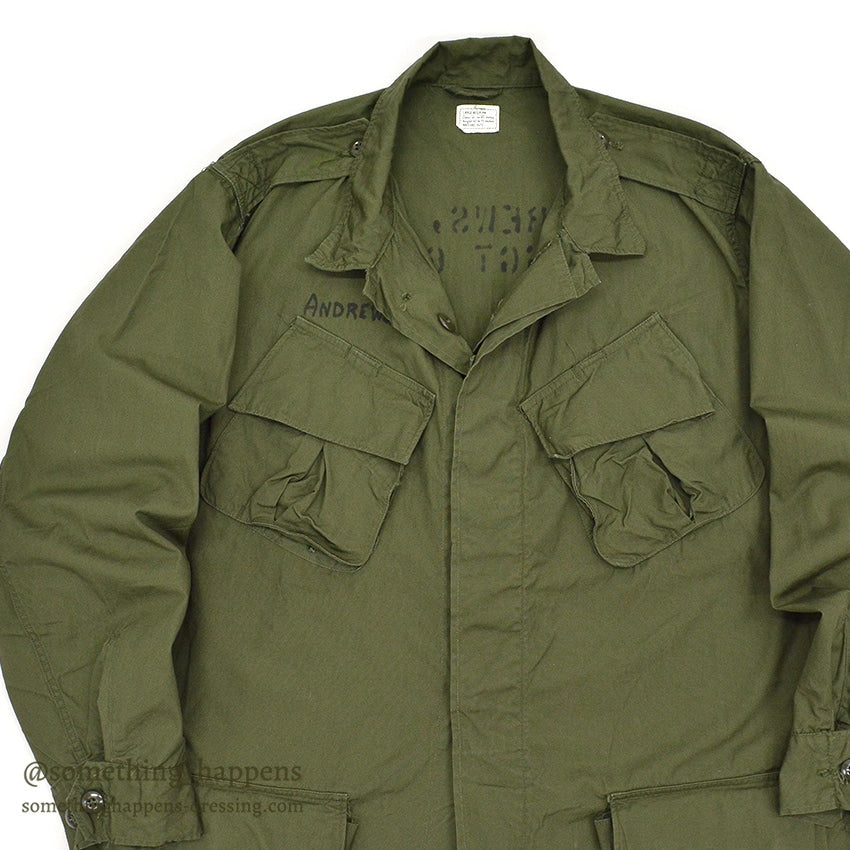 1960's USARMY JUNGLE FATIGUE JACKET 2nd / STENCILED BACK... LR