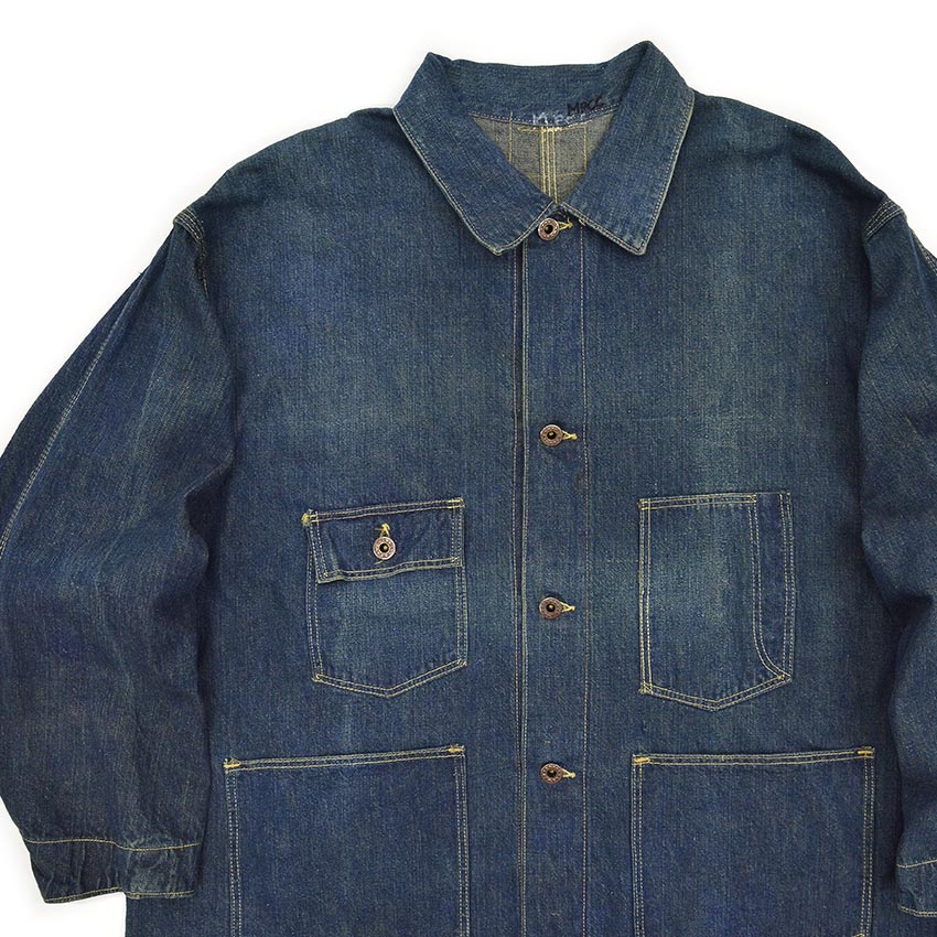 1930's UNKNOWN DENIM COVERALL / THICK DENIM ...