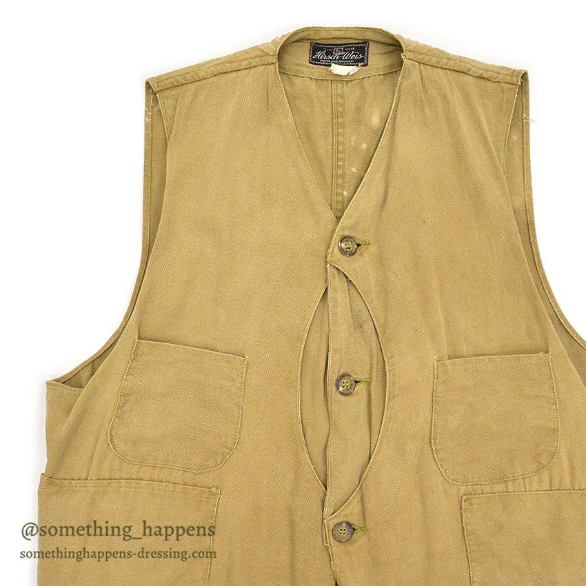 1930's Hirsch Weis HALF MOON POCKET HUNTING VEST / UNUSUAL DETAIL ...