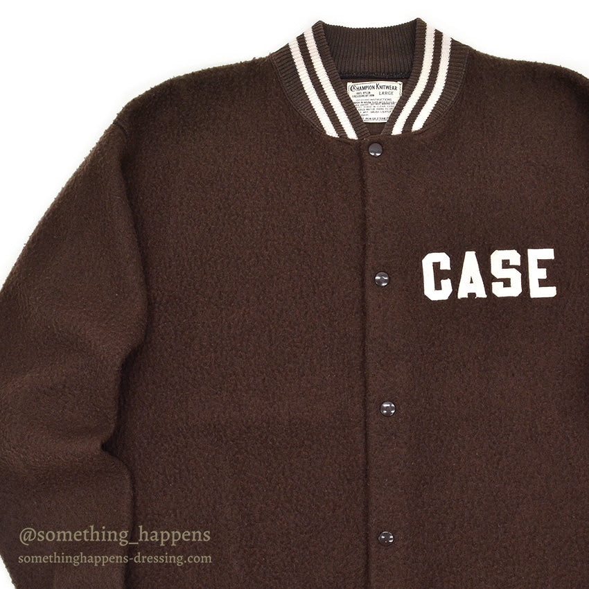 1960's CHAMPION KNITWEAR NYLON PILE WARM-UP JACKET ... L