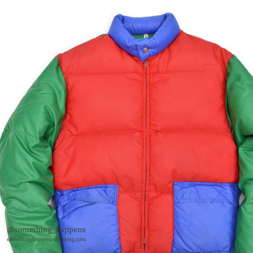 1970's Daniel S. Reid MULTI COLOR DOWN JACKET / EXTREMERY RARE... M
