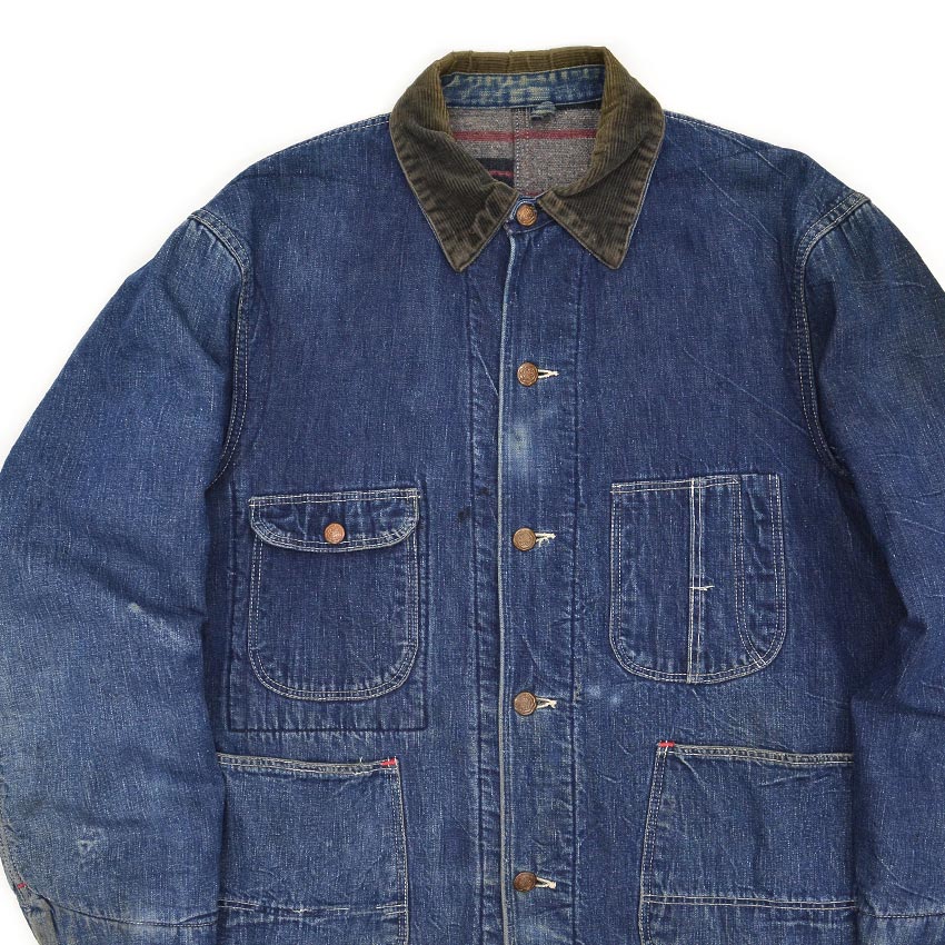 1960's NATIONAL MASTER DENIM COVERALL / BLANKET LINED...