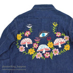 1970's LEMAY MEXICAN HIPPIE EMBROIDERED DENIM SHIRT ... M