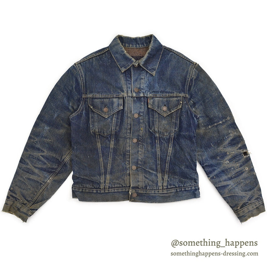 1960's LEVI'S 558 DENIM VEST / CHOPPED SLEEVE... 42