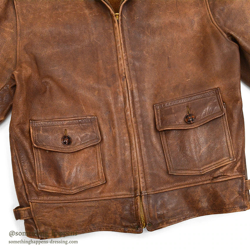 1930's HORSEHIDE BROWN LEATHER COSSACK JACKET ...
