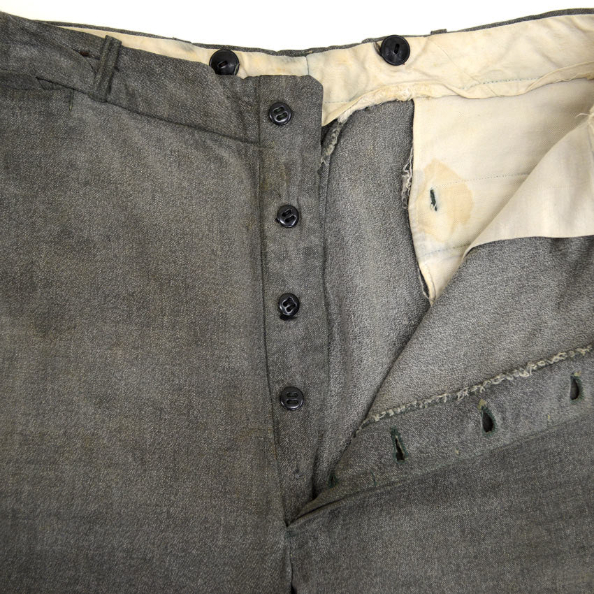 〜50's ごま塩 ブラックシャンブレー ワークパンツ... 実寸 W34×L28