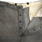 〜50's ごま塩 ブラックシャンブレー ワークパンツ... 実寸 W34×L28