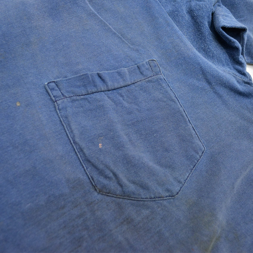 60's〜 TOWNCRAFT Penneys  ポケットＴシャツ 瑠璃紺 ... L