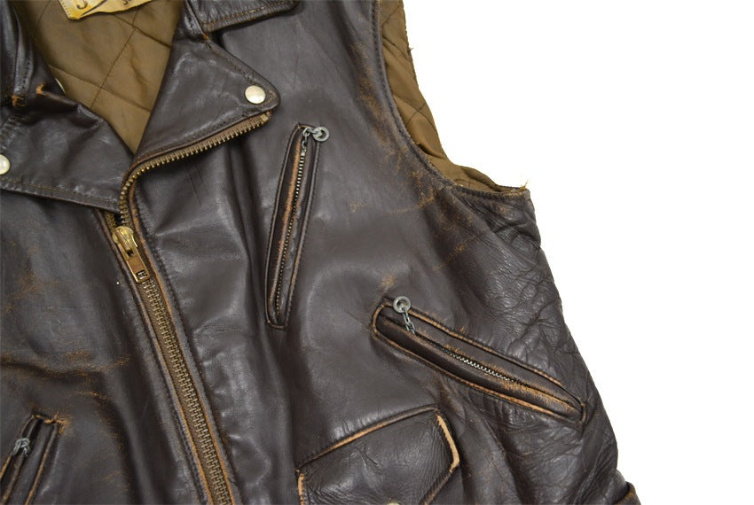 70's Schott 'PERFECTO' ONESTAR RIDERS CUT OFF BROWN