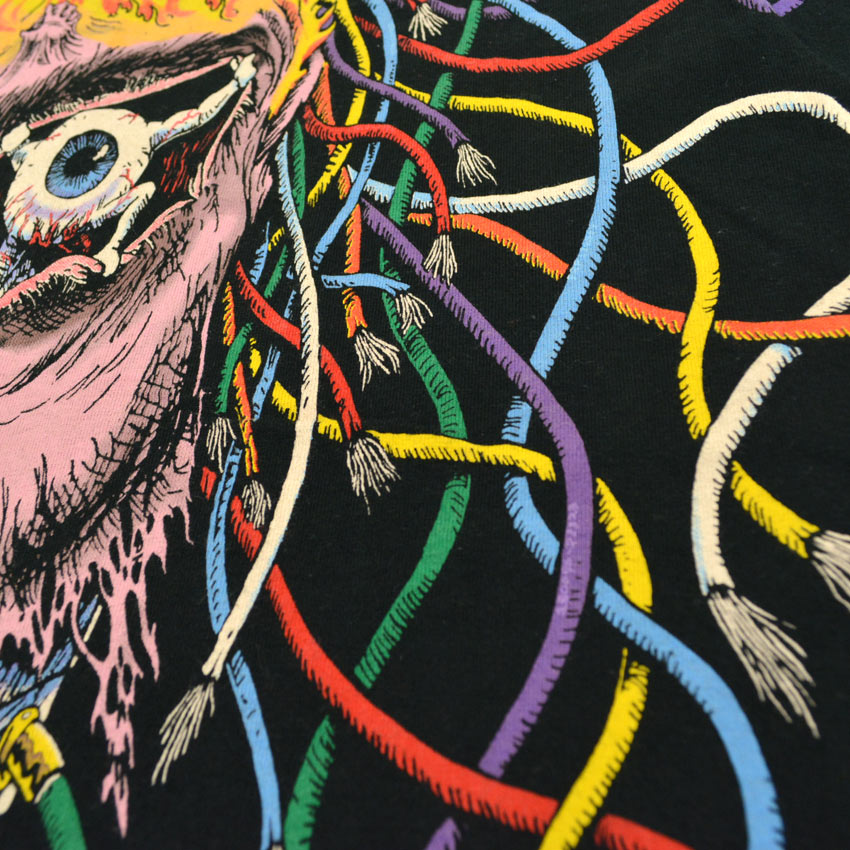 90's LIQUID BLUE 'X-man' Overprint!! Silkscreen T-shirt... L