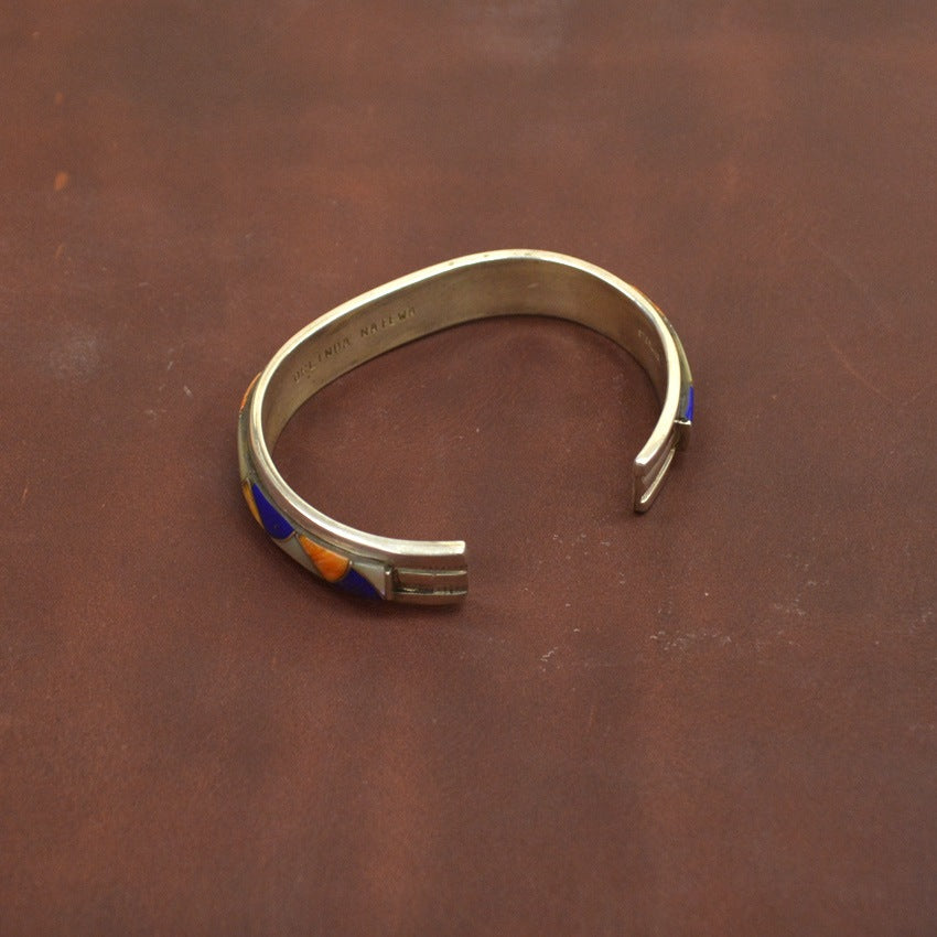 ZUNI ' ORLINDA NATEWA ' チャンネルインレイ Silver Bangle ...