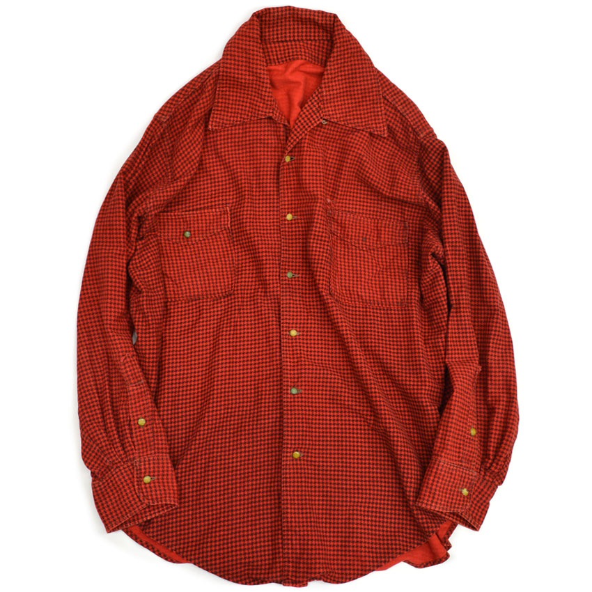 ~50's Unknown 'Houndstooth' Print Flannel Super Big...