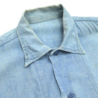 50's US Navy Stencil Box Chambray Shirt...