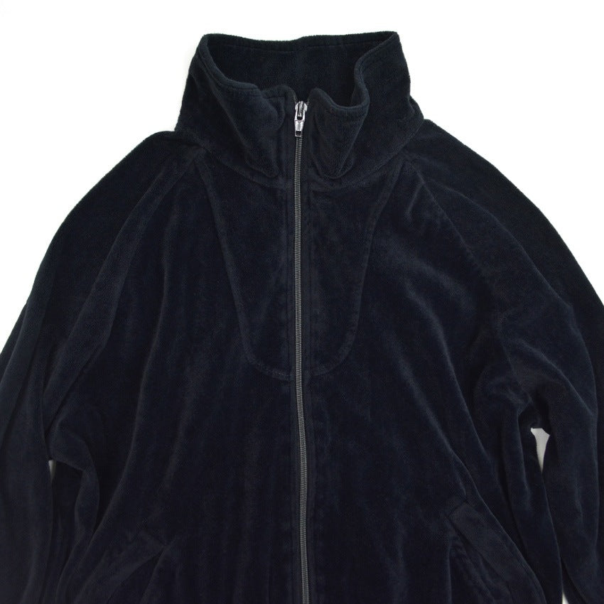 70's NIKE ALL BLACK VELOR TRACK JACKET... L