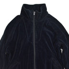 70's NIKE ALL BLACK VELOR TRACK JACKET... L