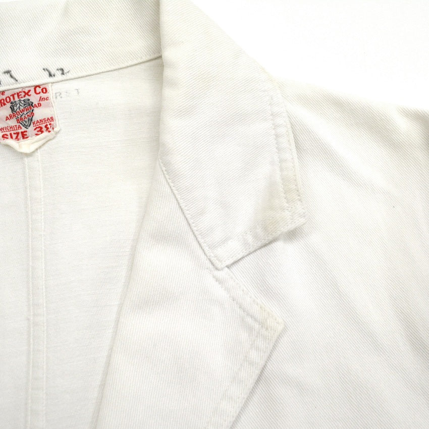 50's The AROTEX Co. Inc. Plain White Work Jacket ... 38
