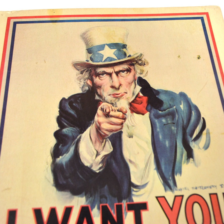 1983's Uncle Sam 'I WANT YOU FOR US ARMY' recruiting poster...