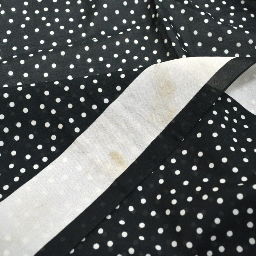 Old Polka Dots Black and White Scarf...