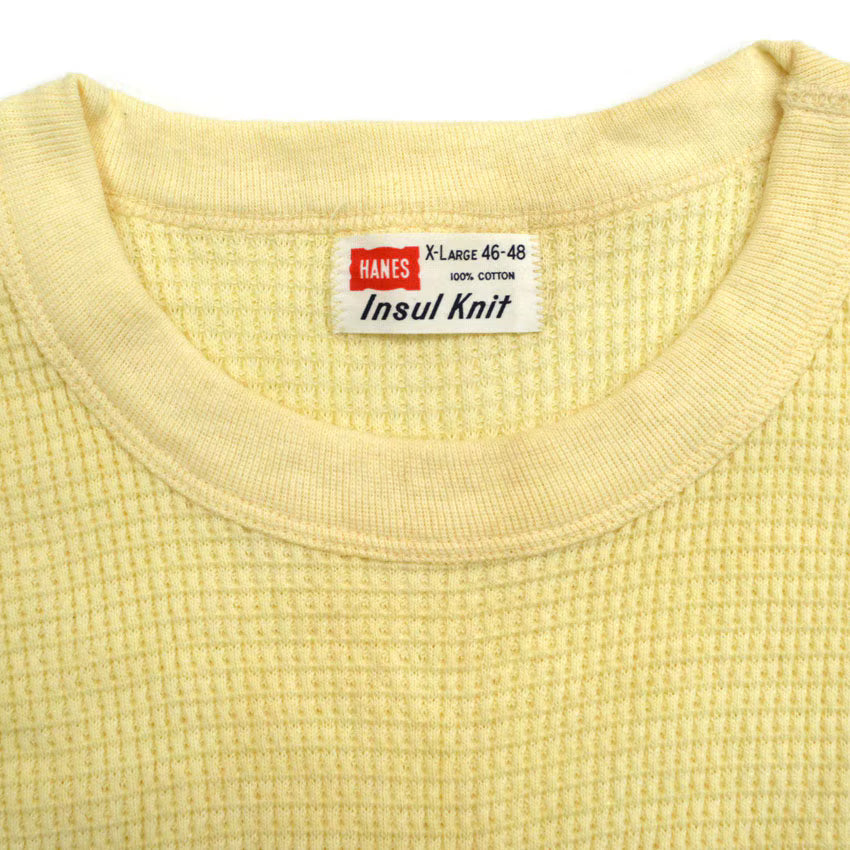 60's Deadstock Hanes 'Insul Knit' Thermal Shirt... XL