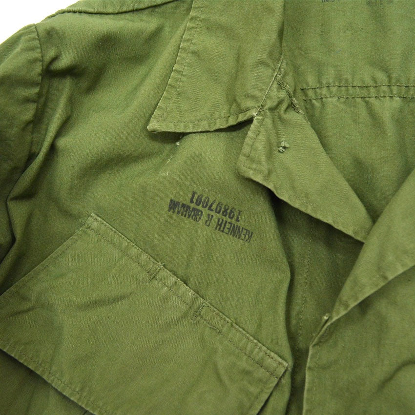 60's Stenciled US ARMY Jungle Fatigue 3RD Non-Ripstop ... SR