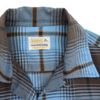 60's~ BRENT PLAID RAYON SHIRTS...M