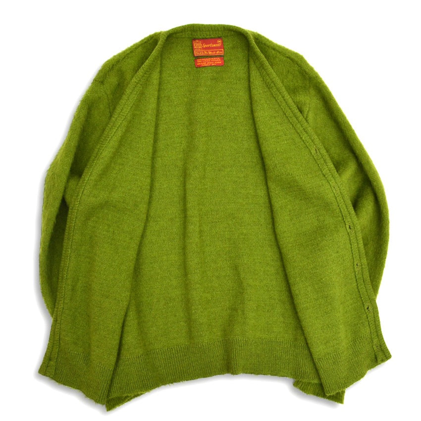 60's Sears Matcha Mohair Cardigan... M Mint