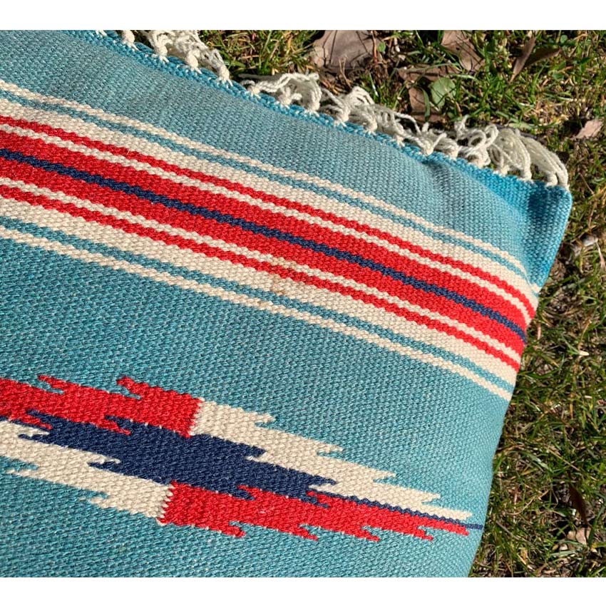 circa ~1970's CHIMAYO RUG CUSHION... 37cm×33cm