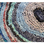 Old American Circle Braided Rug Handmade... Medium 78cm