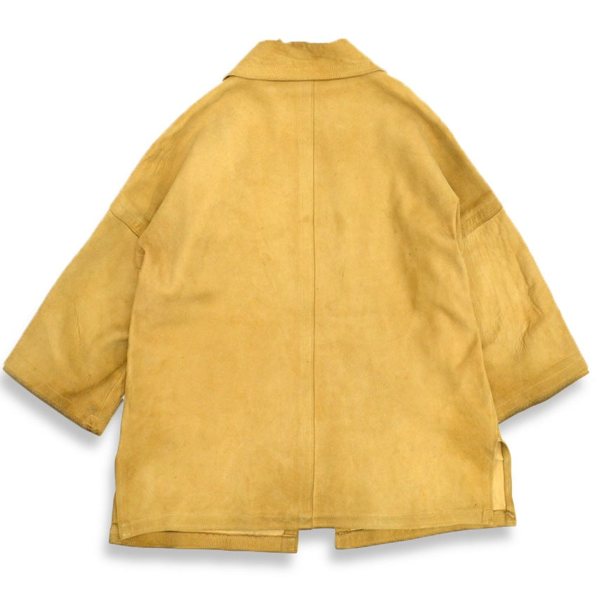 60s-style deerskin jacket with happi coat sleeves...