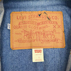 80's Levi's 'Oversized Patch' Denim Coat... S