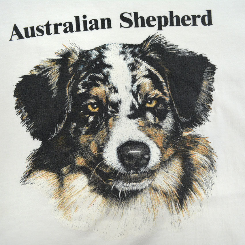 ~90's ONEITA 'Australian Shepherd' dog print T-shirt... XL