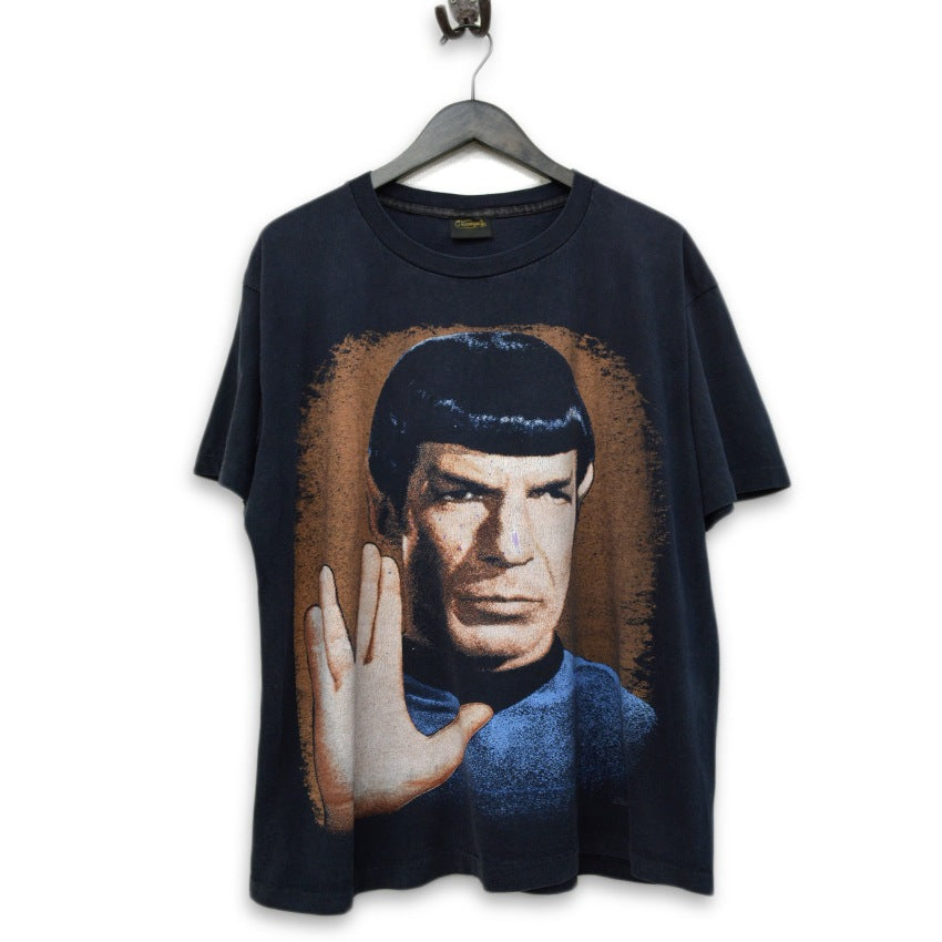 80's~ Changes 'STAR TREK SPOCK' Big Print T-shirt...XL