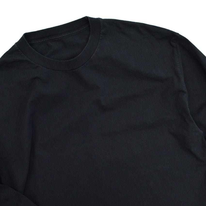 BLACK PLAIN L/S SHIRTS SWEATER RIB...