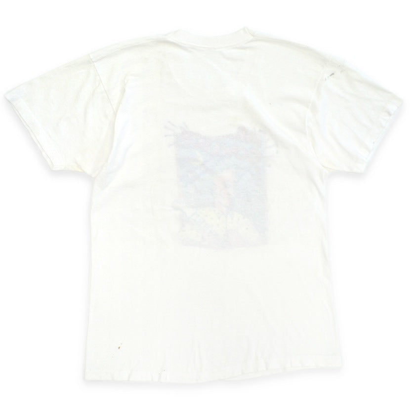 80's MR.COWLICK 'Standing Hair' Discharge Print T-Shirt...