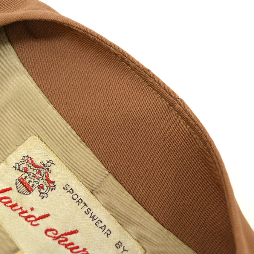 60's david church No Collar Gabardine Shooting Jacket...