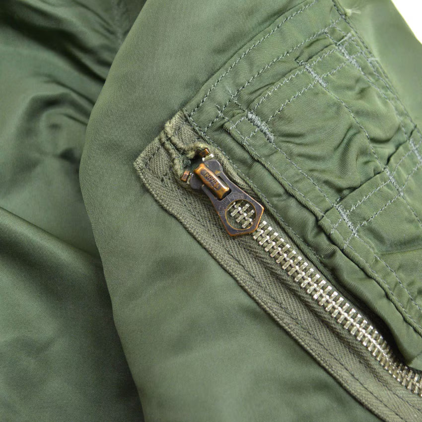 70's USAF MA-1 MIL-J-8279E ALPHA-made 1972 Flight Jacket... L
