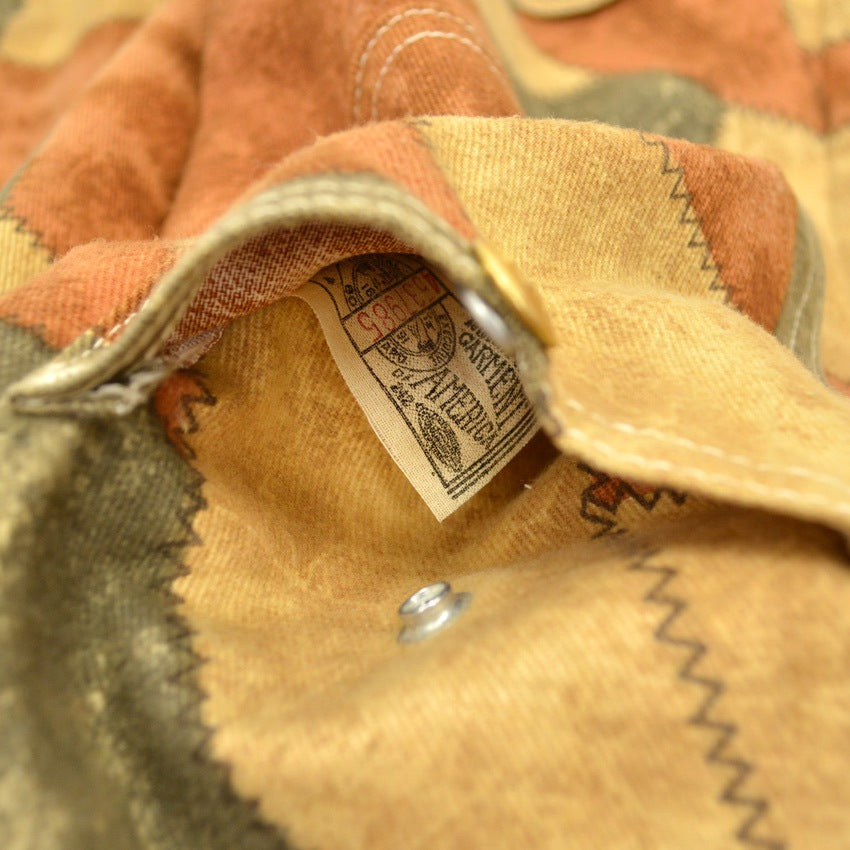 70's Lee Print Patchwork Boa Lining Coverall... Mint