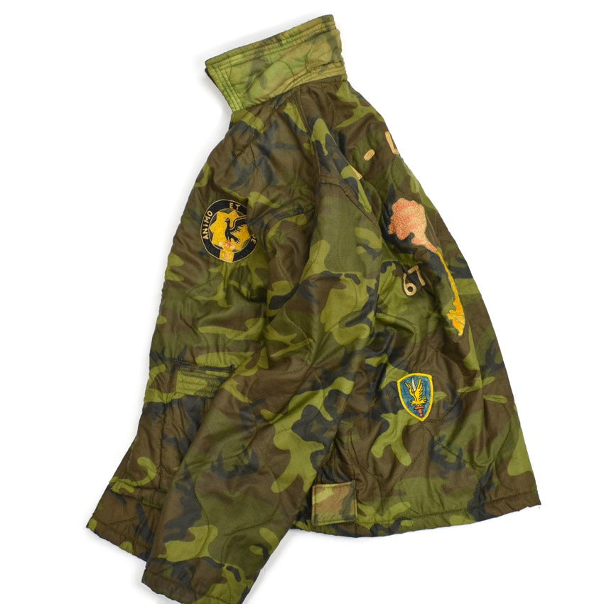 60's VIETNAM TOUR JACKET (Vietnamese Tour Jacket) Camouflage Squadron Embroidery... about M