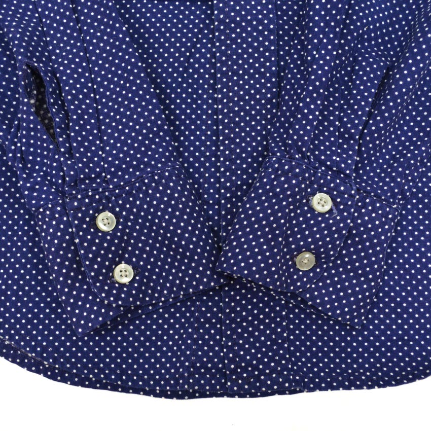 ~70's Small Polka Dots All Cotton Shirt... about S
