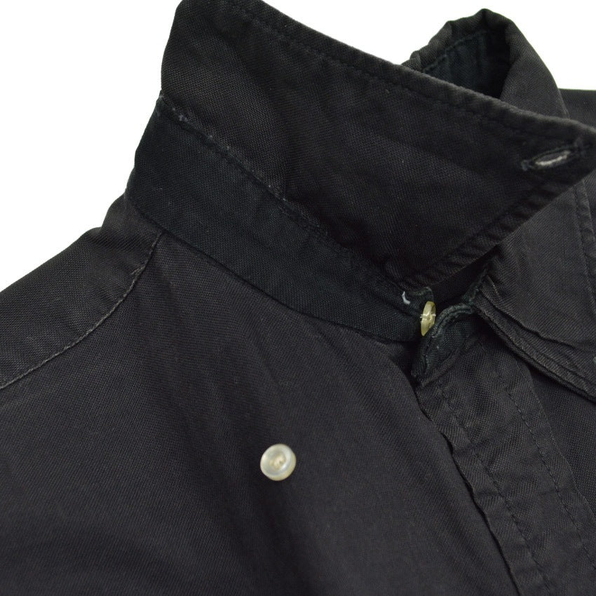 60's Authentic Ivy BLACK TWO TONE B/D SHIRT...M