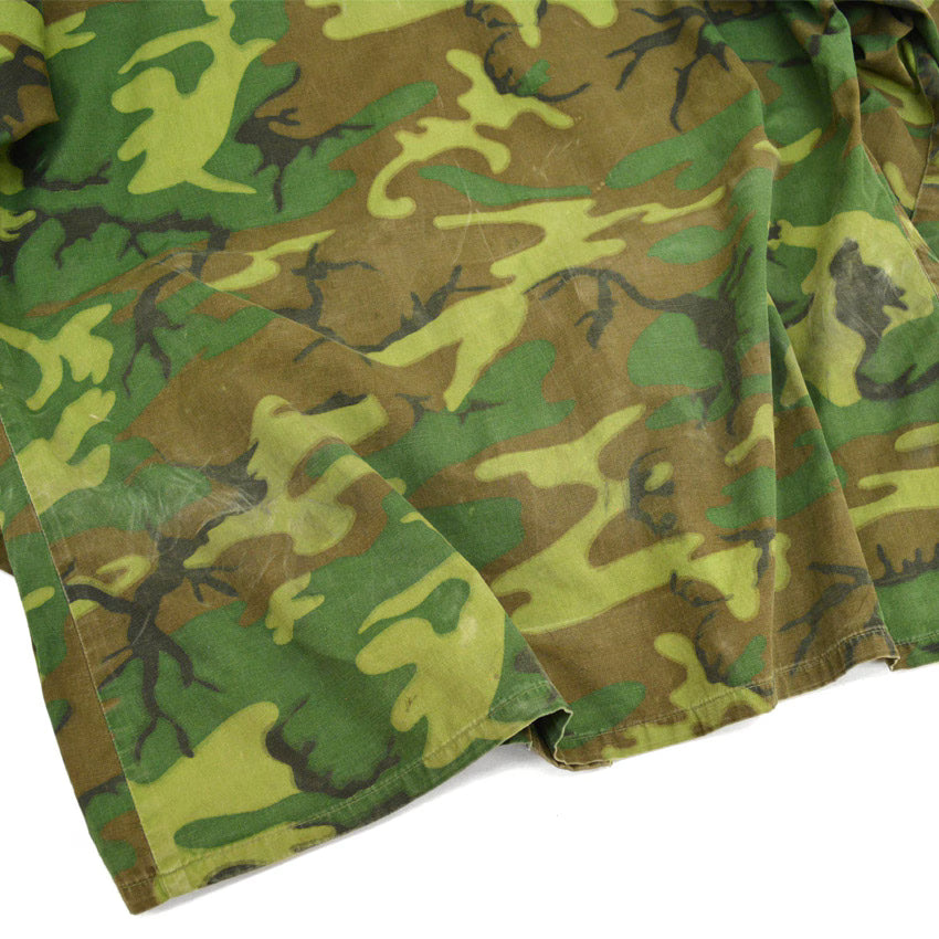 60's US ARMY ERDL Early Non-Ripstop Jungle Fatigue Jacket ... LR