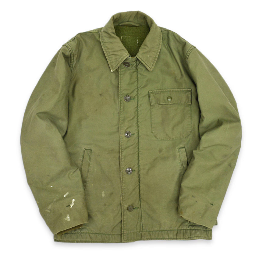 ~70's USARMY A-2 Deck Jacket with Stencil...S