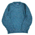 80s LAND'S END Irish-made marble-colored hand-knitted sweater...