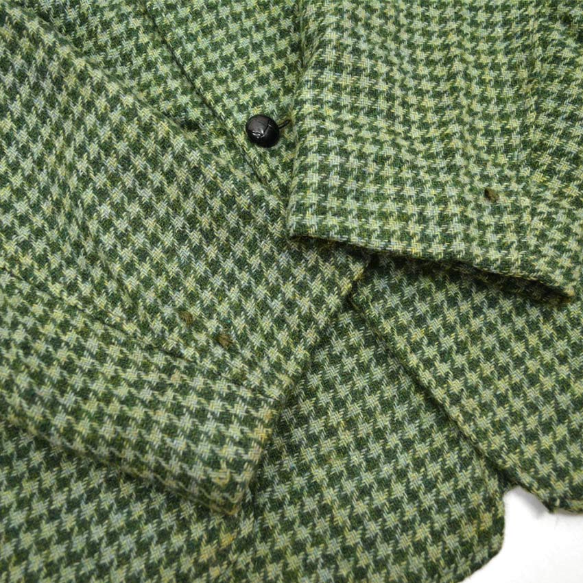1950s- LL Bean Cursive Tag Houndstooth Unstructured Jacket... L